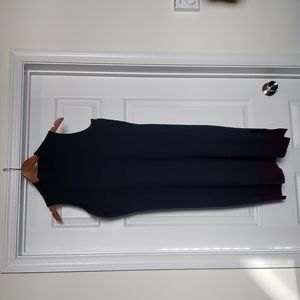 Athleta Rib Knit Dress, Size L, Navy Blue.